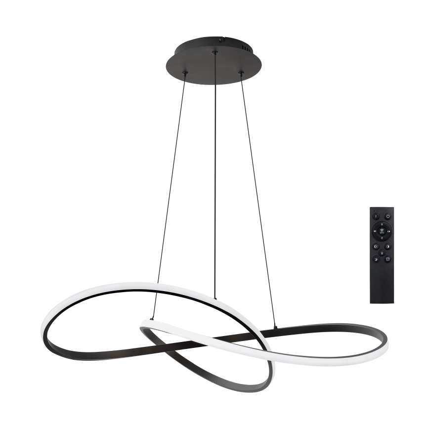 Brilagi - LED dimmelhető kábelen függesztett csillár INFINITY LED/80W/230V 3000-6000K 80x80 cm fekete + távirányító