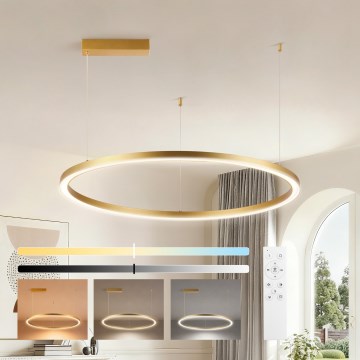 Brilagi - LED dimmelhető kábeles csillár PORTOFINO LED/60W/230V 3000-6000K Ø 80 cm arany + távirányítóval