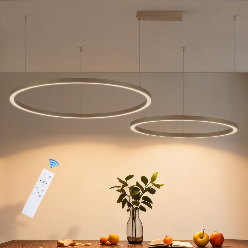 Brilagi - PORTOFINO LED dimmelhető kábeles csillár LED/98W/230V 3000-6000K bézs + távirányító