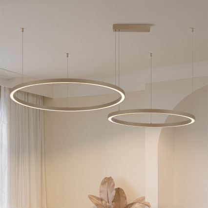 Brilagi - PORTOFINO LED dimmelhető kábeles csillár LED/98W/230V 3000-6000K bézs + távirányító