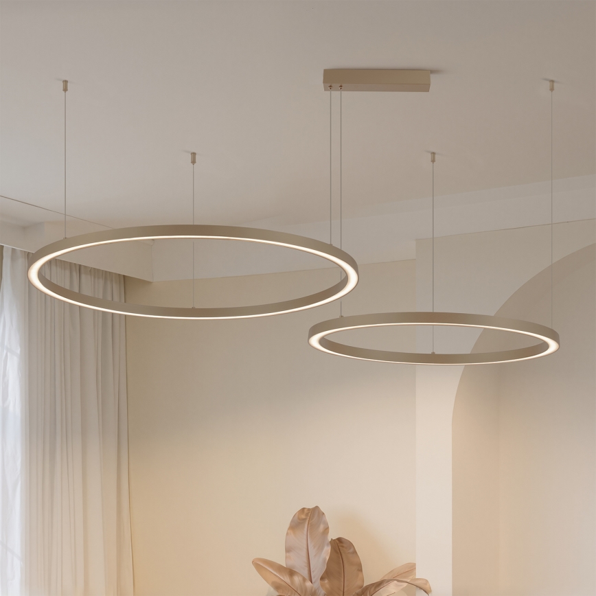 Brilagi - PORTOFINO LED dimmelhető kábeles csillár LED/98W/230V 3000-6000K bézs + távirányító