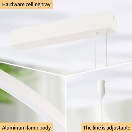 Brilagi - PORTOFINO LED, fényerőszabályozható, kábelen függesztett csillár LED/98W/230V 3000-6000K fehér + távirányítóval