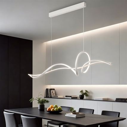 Brilagi - LED fényerőszabályozható kábeles csillár SIGNATURE LED/55W/230V 3000-6000K 120x23 cm fehér + távirányító