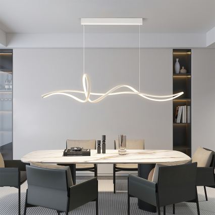 Brilagi - LED fényerőszabályozható kábeles csillár SIGNATURE LED/55W/230V 3000-6000K 120x23 cm fehér + távirányító