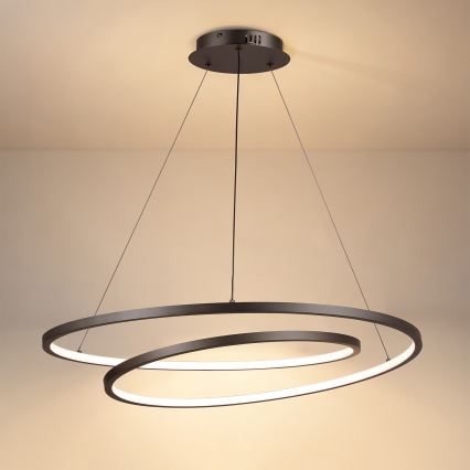Brilagi - TWISTER LED dimmelhető kábeles függeszték LED/105W/230V 3000–6000K, Ø 100 cm, fekete + távirányítóval