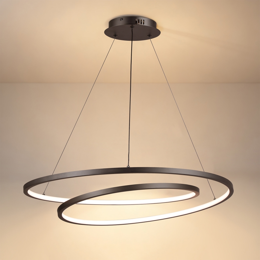 Brilagi - TWISTER LED dimmelhető kábeles függeszték LED/105W/230V 3000–6000K, Ø 100 cm, fekete + távirányítóval