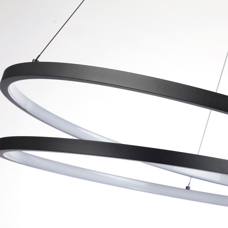 Brilagi - TWISTER LED dimmelhető kábeles függeszték LED/105W/230V 3000–6000K, Ø 100 cm, fekete + távirányítóval
