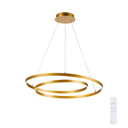 Brilagi - LED fényerőszabályozható kábeles függeszték TWISTER LED/75W/230V 3000-6000K átm. 70 cm arany + távirányítóval