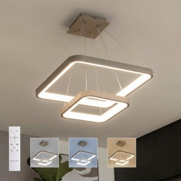 BRILAGI - LED dimmelhető kábeles függeszték FALCON SLIM LED/78W/230V 3000-6500K 50x50 cm bézs + távirányító