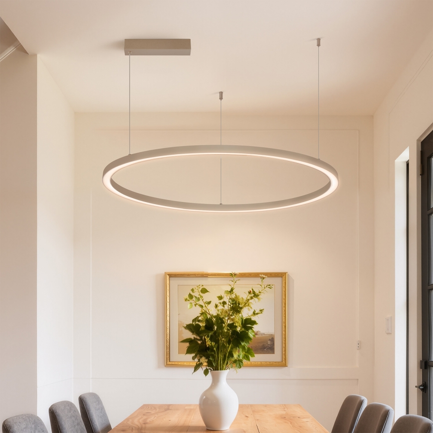 Brilagi - LED-dimmelhető, kábelre függesztett PORTOFINO csillár LED/60W/230V 3000–6000 K átm. 80 cm bézs + távirányító