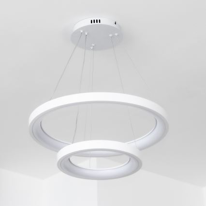 Brilagi - Fényerőszabályozható kábelen függesztett LED csillár FALCON SLIM LED/68W/230V 3000-6500K Ø 50 cm fehér + távirányító