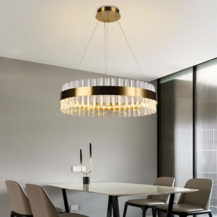 Brilagi - LED dimmelhető kristály függőcsillár zsinóron HALO LED/40W/230V 3000-6500K átm. 60 cm + távirányító