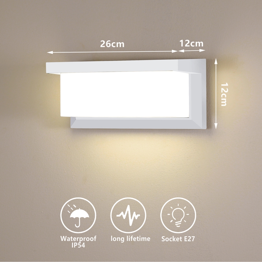Brilagi - LED dimmelhető kültéri fali lámpatest BRICKY 1xE27/6W/230V 2700-6500K IP54 fehér