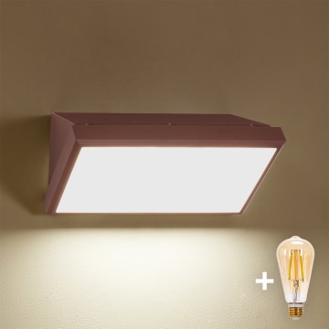 Brilagi - LED dimmelhető kültéri fali lámpa TRIANGLE 1xE27/6W/230V 2700-6500K IP65 barna
