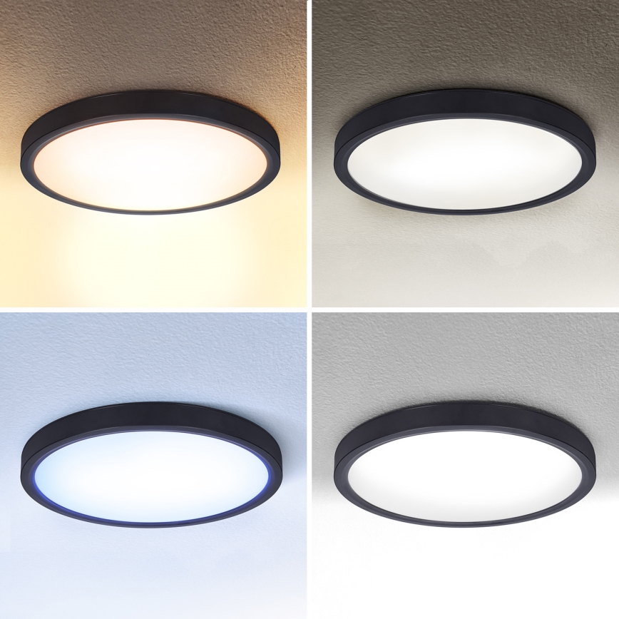 Brilagi - LED Dimmelhető mennyezeti lámpa ESTELA LED/48W/230V 3000-6500K ø 40 cm fekete + távirányítás