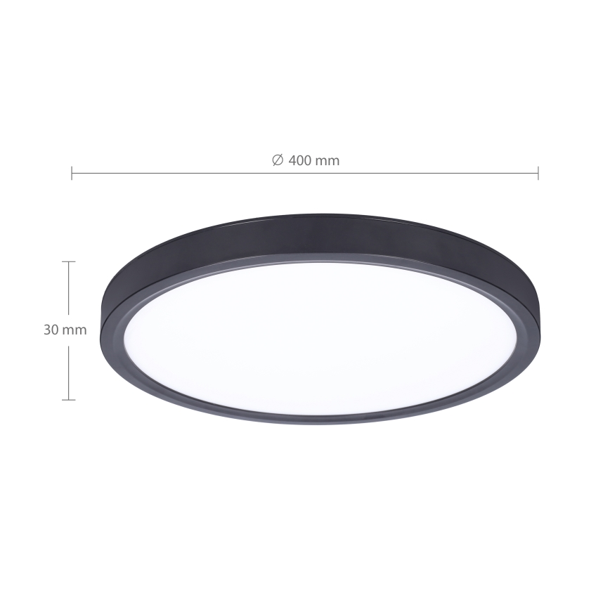 Brilagi - LED Dimmelhető mennyezeti lámpa ESTELA LED/48W/230V 3000-6500K ø 40 cm fekete + távirányítás