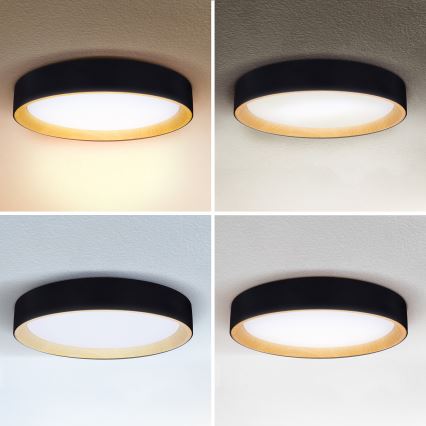 Brilagi - LED Dimmelhető mennyezeti lámpa LARIOS LED/48W/230V 3000-6500K ø 39 cm fekete + távirányítás