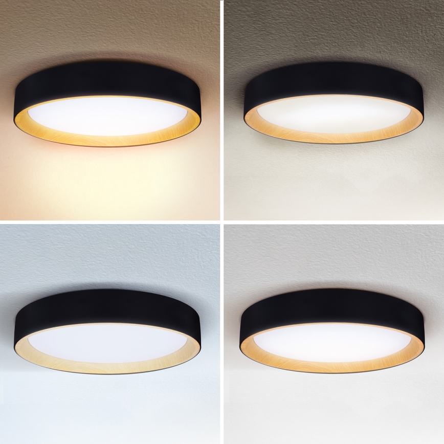 Brilagi - LED Dimmelhető mennyezeti lámpa LARIOS LED/48W/230V 3000-6500K ø 39 cm fekete + távirányítás