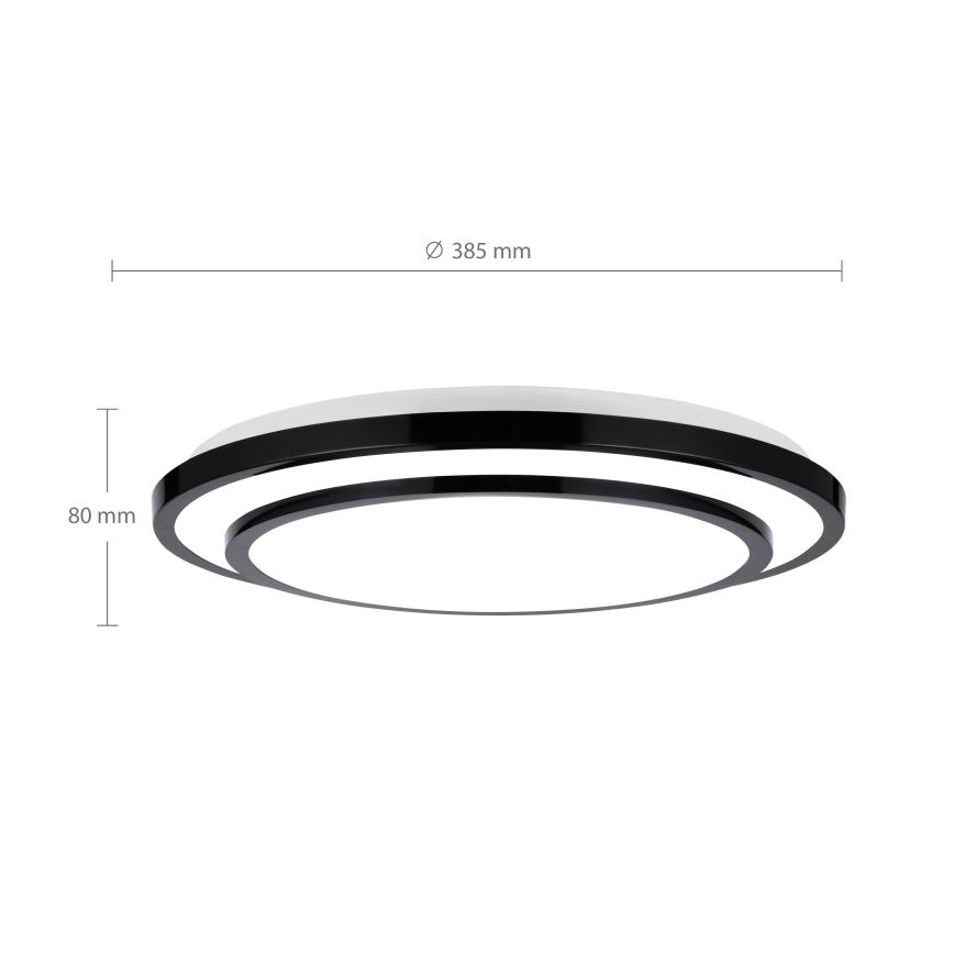 Brilagi - LED Dimmelhető mennyezeti lámpa LUCIANO LED/48W/230V 3000-6500K ø 39 cm fekete + távirányítás