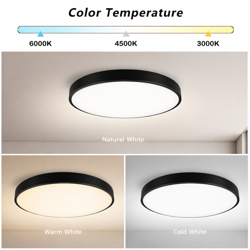 Brilagi - LED állítható fényerejű mennyezeti lámpa POOL SMART LED/60W/230V 3000-6000K 50 cm + távirányító