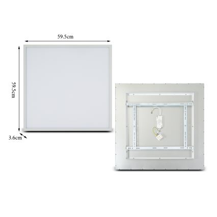 Brilagi - LED Dimmelhető mennyezeti lámpa SLIMFRAME LED/58W/230V 60x60 cm 3000-6000K fehér + távirányítás