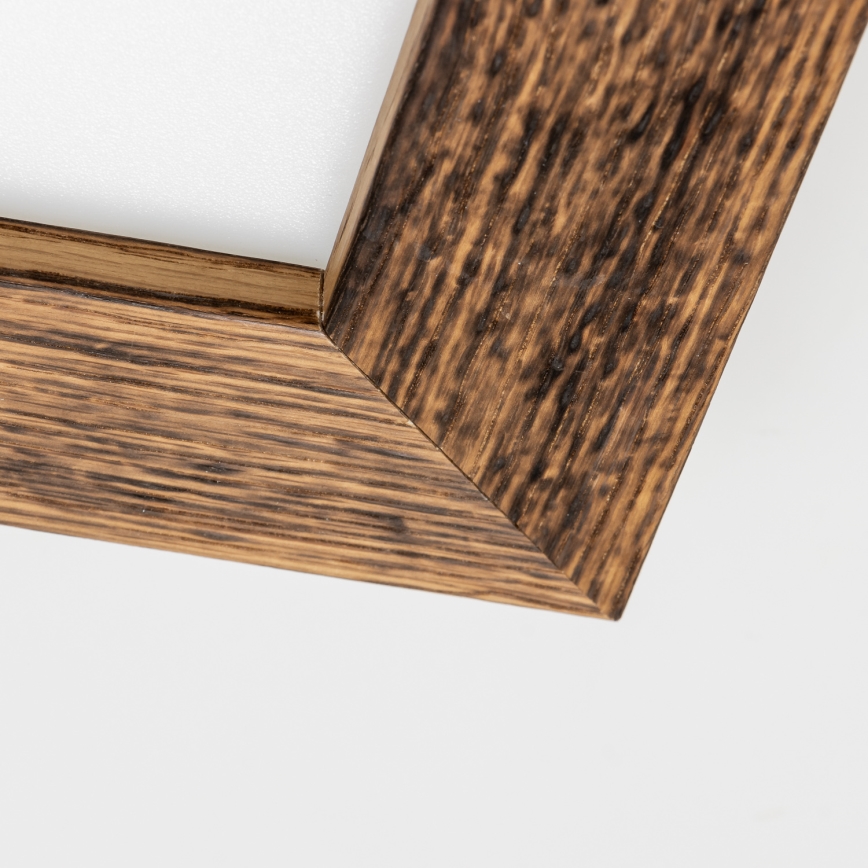 Brilagi - LED Dimmelhető mennyezeti lámpa SLIMFRAME WOOD LED/25W/230V 34x34 cm 3000-6000K barna + távirányítás