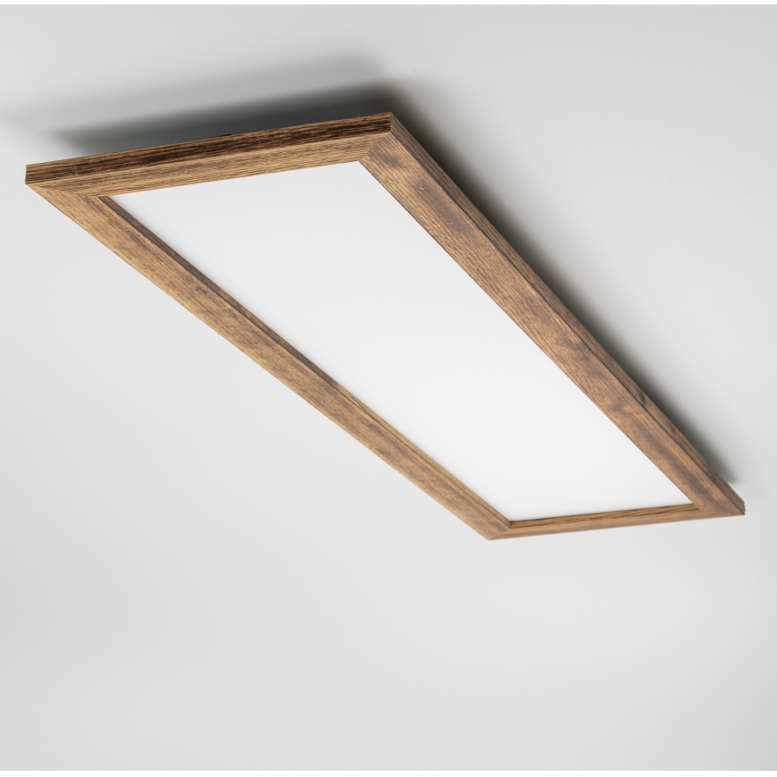 Brilagi - LED Dimmelhető mennyezeti lámpa SLIMFRAME WOOD LED/58W/230V 124x34 cm 3000-6000K barna + távirányítás