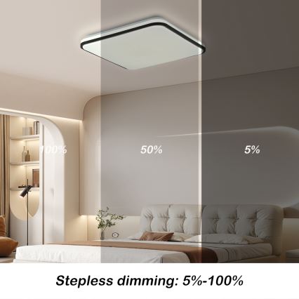 Brilagi - LED Dimmelhető mennyezeti lámpa SMART LED/28W/230V 3000-6000K 40x40 cm Wi-Fi Tuya + távirányítás
