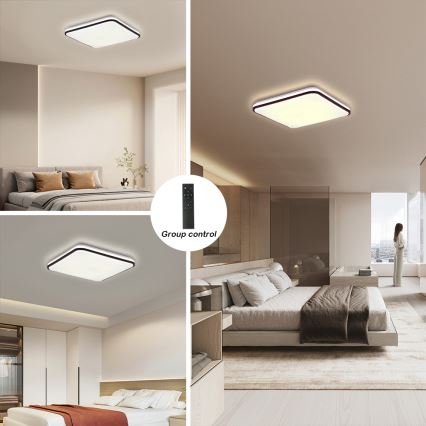 Brilagi - LED Dimmelhető mennyezeti lámpa SMART LED/28W/230V 3000-6000K 40x40 cm Wi-Fi Tuya + távirányítás