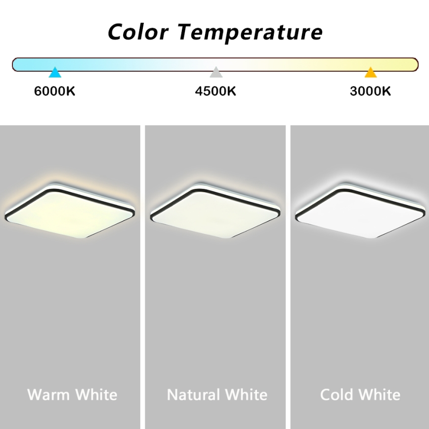 Brilagi - LED Dimmelhető mennyezeti lámpa SMART LED/28W/230V 3000-6000K 40x40 cm Wi-Fi Tuya + távirányítás