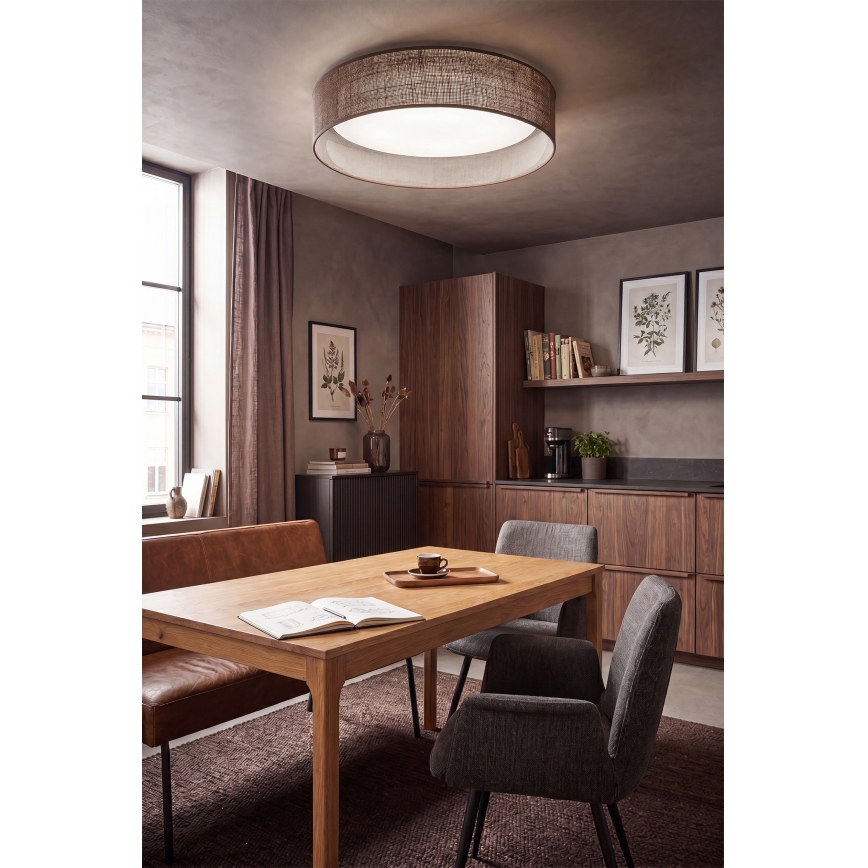 Brilagi - LED dimmelhető mennyezeti lámpa VELVET SMARTIX LED/36W/230V 3000–6000K átm. 55 cm barna Wi‑Fi Tuya Beacon + távirányító