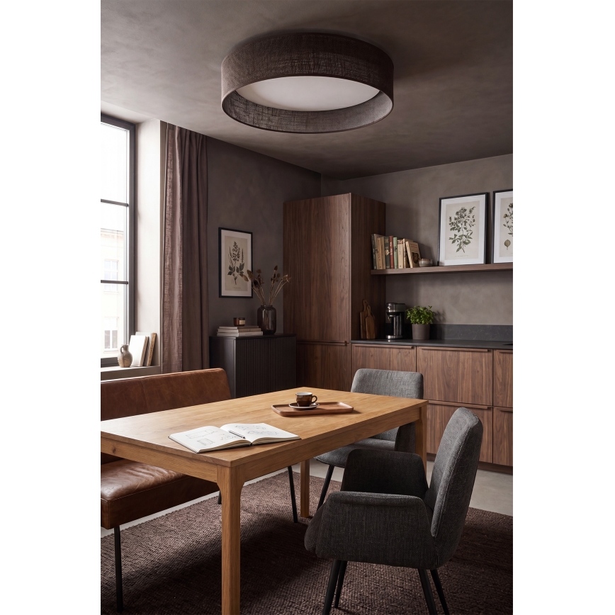 Brilagi - LED dimmelhető mennyezeti lámpa VELVET SMARTIX LED/36W/230V 3000–6000K átm. 55 cm barna Wi‑Fi Tuya Beacon + távirányító