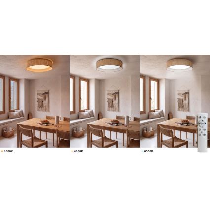 Brilagi - LED dimmelhető mennyezeti lámpa VELVET SMART VARI LED/36W/230V 3000-6500K Ø 55 cm bézs + távirányító