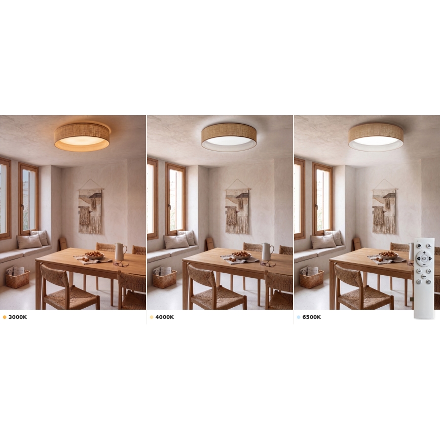 Brilagi - LED dimmelhető mennyezeti lámpa VELVET SMART VARI LED/36W/230V 3000-6500K Ø 55 cm bézs + távirányító