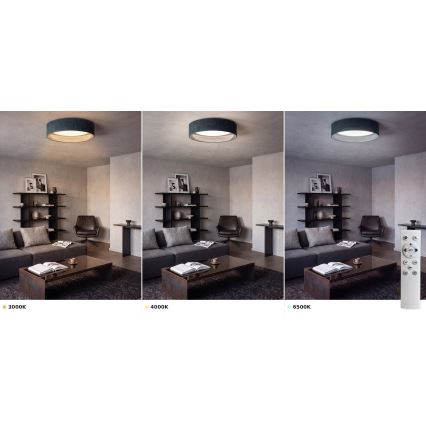 Brilagi - LED-dimmelhető mennyezeti lámpatest VELVET SMART VARI LED/36W/230V 3000–6500K átm. 55 cm zöld + távirányító