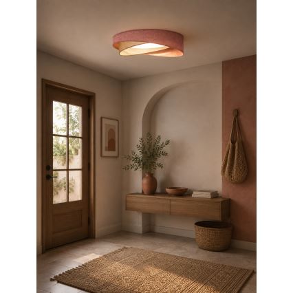 BRILAGI - LED fényerőszabályozható mennyezeti lámpa VELVET TWIST LED/36W/230V 3000-6000K átm. 65 cm Wi-Fi Tuya Beacon rózsaszín/krémszínű + távirányító