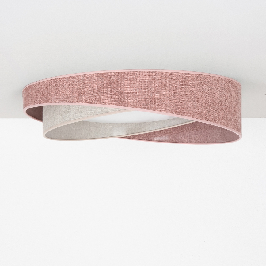 BRILAGI - LED fényerőszabályozható mennyezeti lámpa VELVET TWIST LED/36W/230V 3000-6000K átm. 65 cm Wi-Fi Tuya Beacon rózsaszín/krémszínű + távirányító