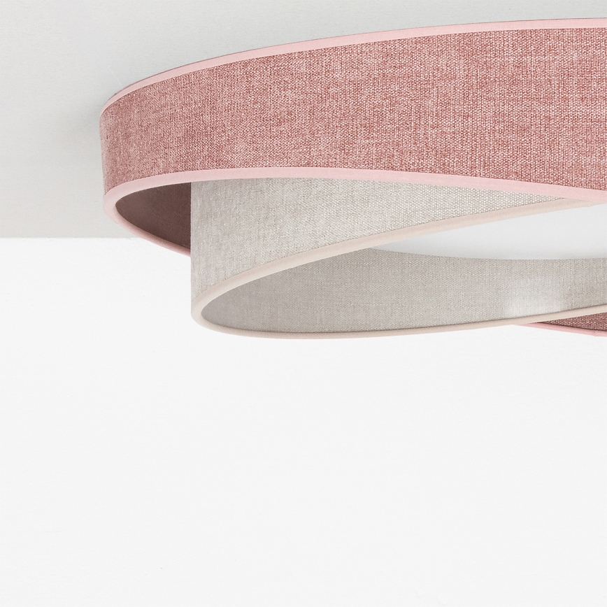 BRILAGI - LED fényerőszabályozható mennyezeti lámpa VELVET TWIST LED/36W/230V 3000-6000K átm. 65 cm Wi-Fi Tuya Beacon rózsaszín/krémszínű + távirányító
