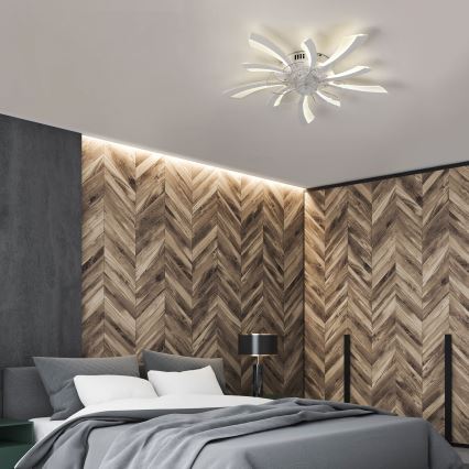 Brilagi - LED dimmelhető mennyezeti lámpa ventilátorral LED/50W/230V 3000-6500K fehér + távirányító