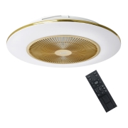 Brilagi - LED Dimmelhető lámpa ventilátorral AURA LED/38W/230V 3000-6000K arany + távirányító