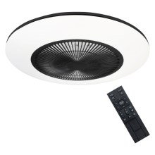 Brilagi - LED Dimmelhető lámpa ventilátorral AURA LED/38W/230V 3000-6000K fekete + távirányító