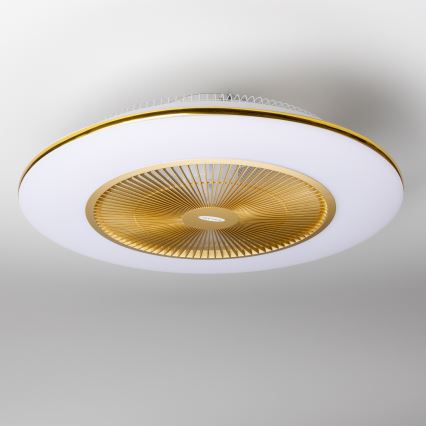 Brilagi - LED Dimmelhető lámpa ventilátorral AURA LED/38W/230V 3000-6000K arany + távirányító