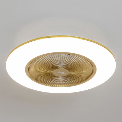 Brilagi - LED Dimmelhető lámpa ventilátorral AURA LED/38W/230V 3000-6000K arany + távirányító