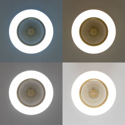 Brilagi - LED Dimmelhető lámpa ventilátorral AURA LED/38W/230V 3000-6000K arany + távirányító