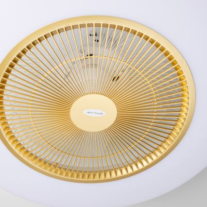 Brilagi - LED Dimmelhető lámpa ventilátorral AURA LED/38W/230V 3000-6000K arany + távirányító
