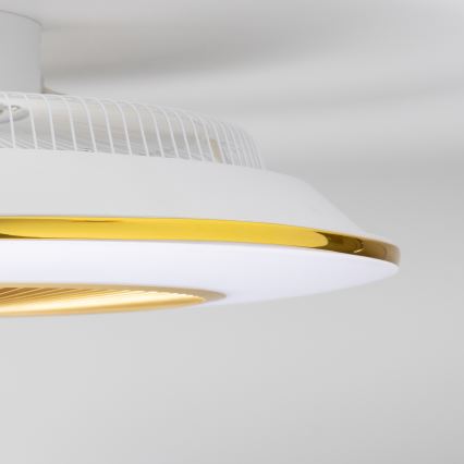 Brilagi - LED Dimmelhető lámpa ventilátorral AURA LED/38W/230V 3000-6000K arany + távirányító