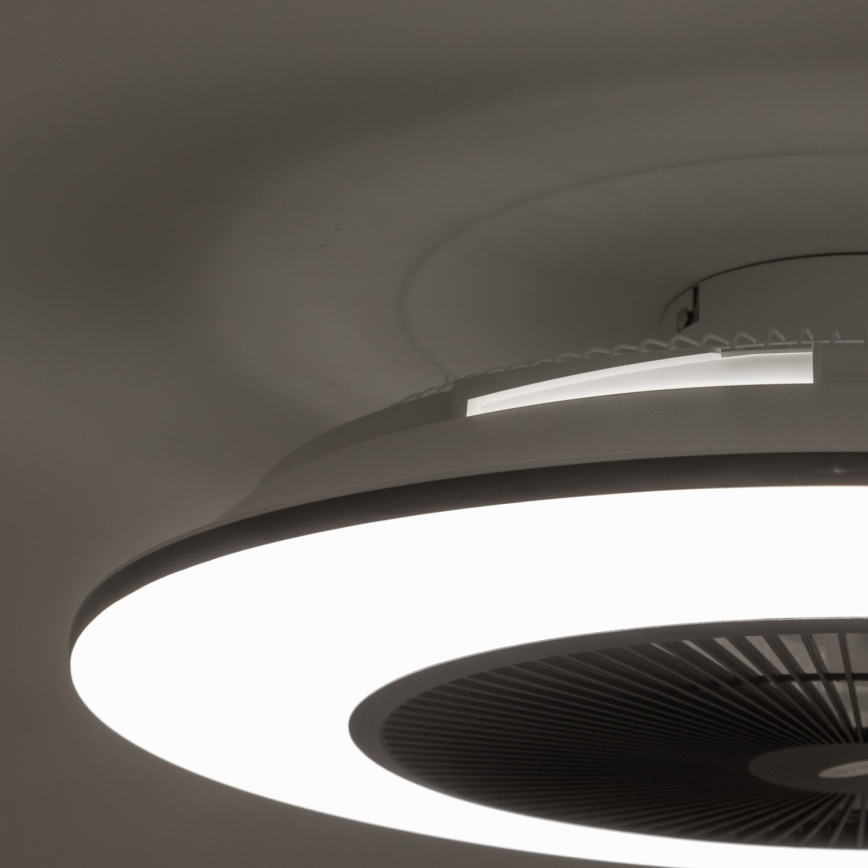 Brilagi - LED Dimmelhető lámpa ventilátorral AURA LED/38W/230V 3000-6000K fekete + távirányító