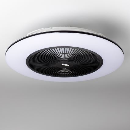 Brilagi - LED Dimmelhető lámpa ventilátorral AURA LED/38W/230V 3000-6000K fekete + távirányító