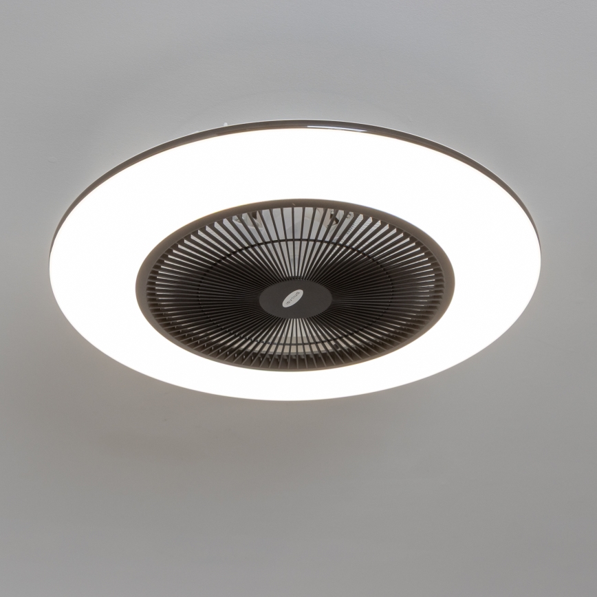 Brilagi - LED Dimmelhető lámpa ventilátorral AURA LED/38W/230V 3000-6000K fekete + távirányító