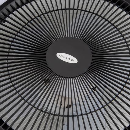 Brilagi - LED Dimmelhető lámpa ventilátorral AURA LED/38W/230V 3000-6000K fekete + távirányító